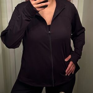 Women's Black Zip-Up Hoodie